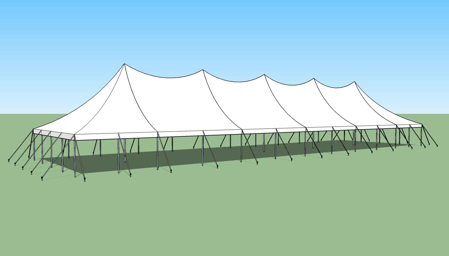 30x110 high Peak Party tent